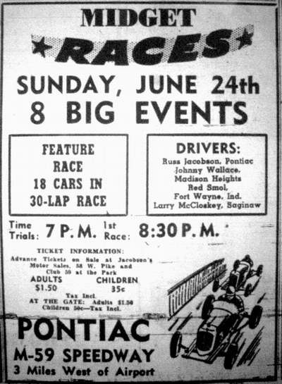 Pontiac Speedway (M-59 Speedway) - Midget Racing